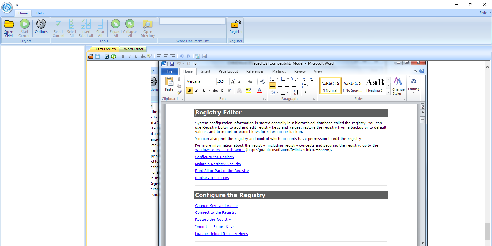 CHM2Word截图3 CHM2Word截图3