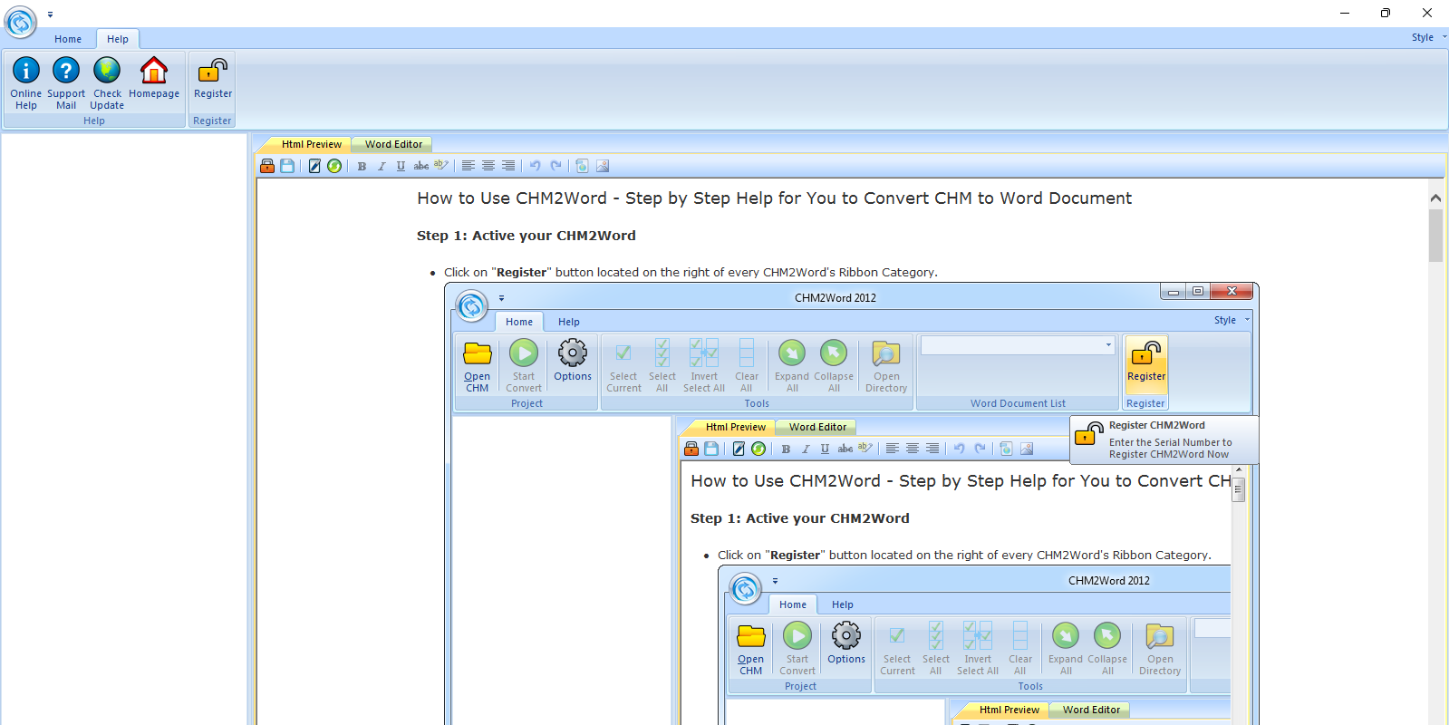 CHM2Word截图2 CHM2Word截图2